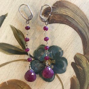 Ruby Dangling Earrings